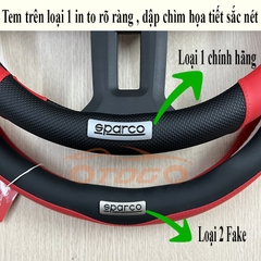 so sánh bọc vô lăng sparco chính hãng