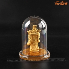 Tượng Thần Tài Nhung Vàng Kim Sa Trang Trí Ô Tô Cao Cấp