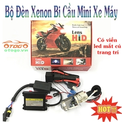 Bộ Đèn Bi Cầu Xenon Mini Có Led Trang Trí Cho Xe Máy