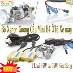 xenon gương cầu mini h4