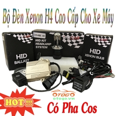 Bộ Đèn Xenon H4 Cao Cấp Có Pha Cos Siêu Sáng XE Máy