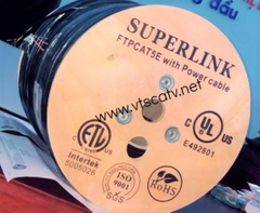 Dây cáp mạng Cat5e FTP kèm dây nguồn Superlink