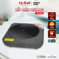 Bếp điện quang gali GL-2024  Điện áp: 220V/50Hz  Công suất: 2000W  Sản phẩm đạt chất lượng hàng nhập khẩu tem hợp quy CR.
