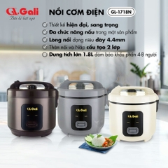 Nồi cơm điện Gali GL-1718N NEW 220V/700W/1.8L Chất lượng hàng hóa nhập khẩu (Tem hợp quy CR và Năng lượng)