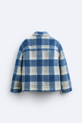 AK2483 - Z.RA COMBINATION PLAID FLEECE JACKET