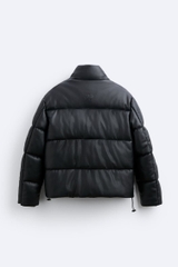 AK2480 - Z.RA FAUX LEATHER PUFFER JACKET