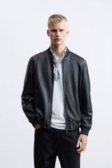 AK2441 - Z.RA FAUX LEATHER BOMBER JACKET