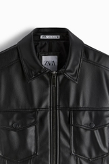 AK2415 - Z.RA FAUX LEATHER JACKE