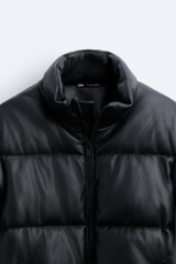 AK2480 - Z.RA FAUX LEATHER PUFFER JACKET