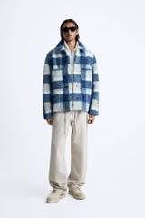 AK2483 - Z.RA COMBINATION PLAID FLEECE JACKET