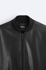 AK2441 - Z.RA FAUX LEATHER BOMBER JACKET