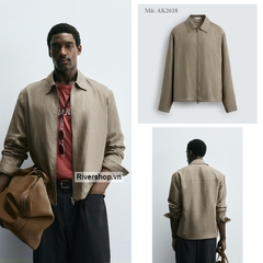 AK2618 - Z.RA ÁO KHOÁC DÁNG SƠ MI 100% VẢI LINEN