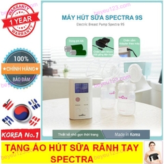 Máy hút sữa mẹ điện đôi Spectra 9S Hàn Quốc (tặng kèm áo hút sữa)