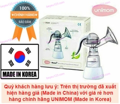 Máy hút sữa bằng tay có maxa silicon UNIMOM MEZZO UM880052 (Hàn Quốc)