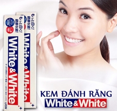 (Chính hãng) Kem Đánh Răng làm trắng răng White & White Lion 150g - Made in Japan