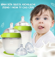 Bình sữa silicone siêu mềm KICHILACHI  - Nhật