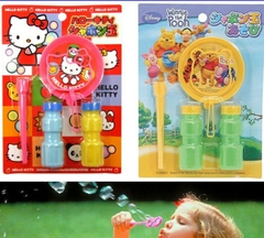 Bộ thổi bong bóng xà phòng Gấu Pooh / Mèo Kitty an toàn cho bé - Made in Japan - KBN 710013 / 125340