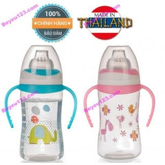 UPASS (Thái Lan) - Bình uống nước, uống sữa đầu ti silicone mềm có tay cầm cho bé 250ml UPASS UP0154N