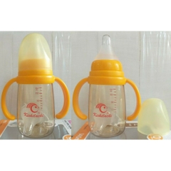 Bình sữa PPSU cổ hẹp cao cấp 140ml có tay cầm KICHILACHI (Công nghệ Nhật)