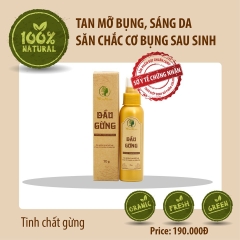 70gr - Dầu gừng Wonmom Massage bụng tan mỡ sáng da sau sinh Việt Nam