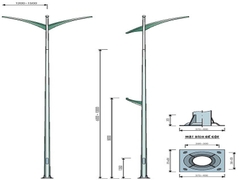 Cột đèn cao áp TL07