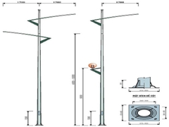 Cột đèn cao áp TL09