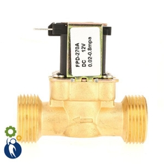 Van Điện Từ 12V Phi 21 Không Áp Lực Nước Thường Đóng Thân Đồng