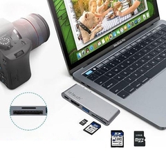 CỔNG CHUYỂN LETOUCH DUAL USB-C HUB PRO - Grey - Macbook