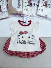 SET BỘ KITTY TRẮNG MIX CV KẺ BỒNG ĐỎ -