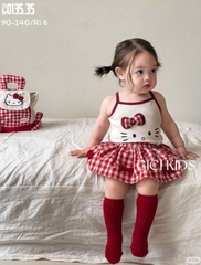 - BỘ BÉ GÁI 2S ÁO TRẮNG KITTY NƠ NỔI