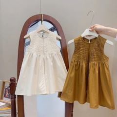 XẢ KHO VÁY XN 2 MÀU NÂU KEM