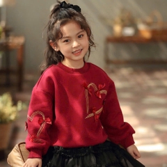 - SET BÉ GÁI ÁO ĐỎ TIM ĐÍNH NƠ CVAY XOÈ TẦNG