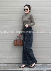 QUẦN JEAN SUÔNG XANH ĐẬM GẤU TO MÁC DA M3240 - M3221