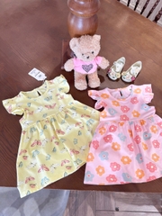 - SET 2 VÁY BÉ GÁI HOA BƯỚM CÁNH TIÊN vàng hồng