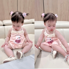 - SET 2 BỘ ĐÙI BÉ GÁI 2S KITTY be hoa kẻ hồng