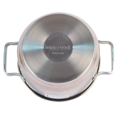 Nồi inox 3 đáy nắp kiếng 30cm Happy Cook NC-30G