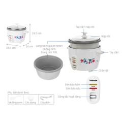 Nồi cơm điện Toshiba RC-18MH2PV(F)