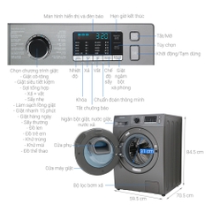 Máy giặt sấy Samsung 9.5 kg WD95K5410OX/SV