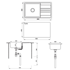 Bồn rửa chén inox Hafele HS20-SSN1S60/ 567.20.266