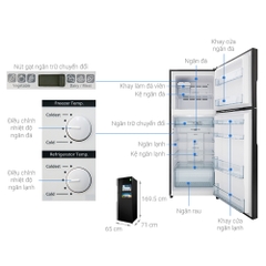 Tủ lạnh Hitachi inverter 366 lít R-FG480PGV8(GBK)