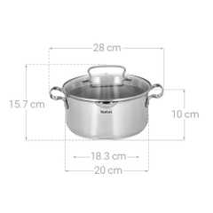 Bộ 3 nồi inox Tefal Duetto Plus 16/20/24 G719S674