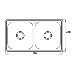 Bồn rửa chén inox Hafele HS20-SSN2R90M/ 567.20.493