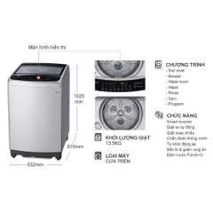 Máy giặt cửa trên LG 13.5 kg T2553VS2M