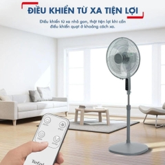 Quạt đứng Tefal VH444790 Xám có remote