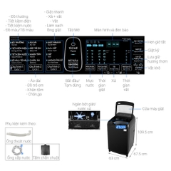 Máy giặt cửa trên Samsung 16 kg WA16R6380BV/SV