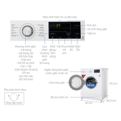 Máy giặt cửa trước LG 9 kg FM1209N6W