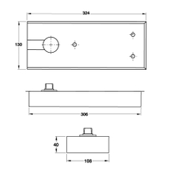 Bản lề sàn Hafele EN-3 100kg 499.30.114