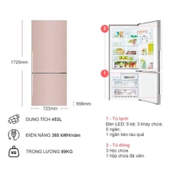 Tủ lạnh Electrolux inverter 421 lít EBE4500B-G