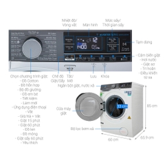 Máy giặt sấy Electrolux 11/8 kg EWW1141AEWA
