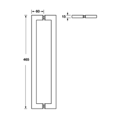 Tay nắm kéo Hafele 15X30XCC 450 mm 499.68.038